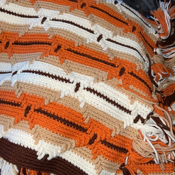 Bedding Large Vintage Knitted Lap Blanket Size 66 X 55 Poshmark